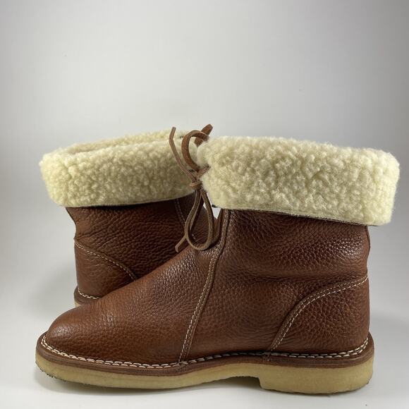 Duckfeet Arhus Boots Shearling Lined Crepe Sole Leather Size 43, Mens 9.5-10 - Picture 11 of 11